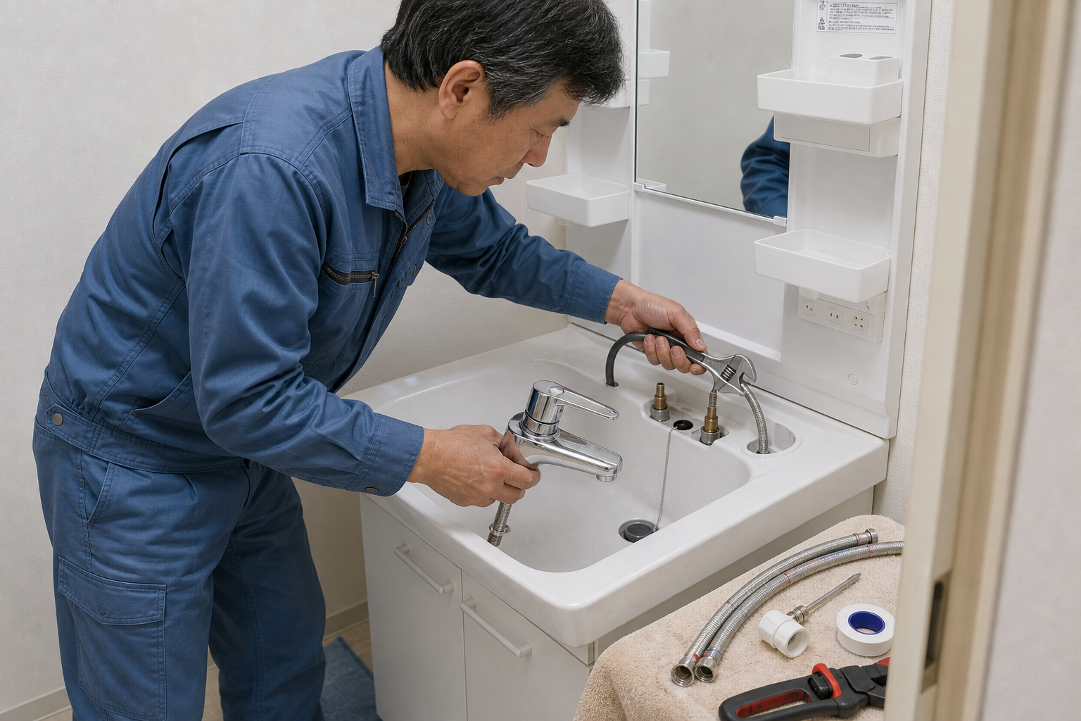 水栓・設備交換の作業イメージ